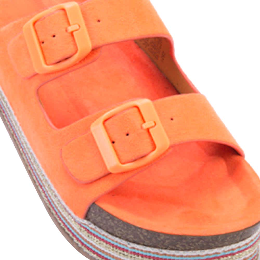 Sandalia Plana Altura Media Combinada