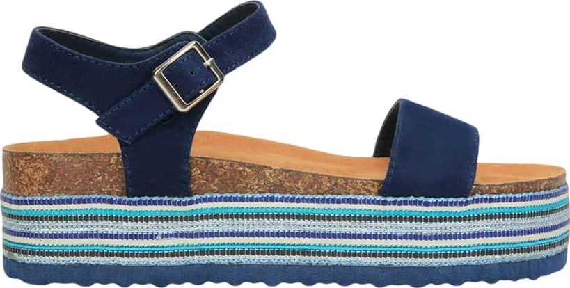 Sandalia Plana Altura Media Con Yute