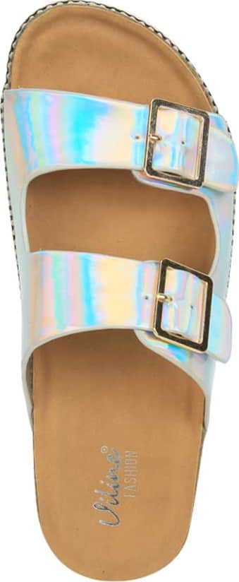 Sandalia Plana Altura Media Combinada