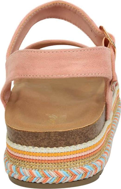 Sandalia Plana Altura Media Combinada