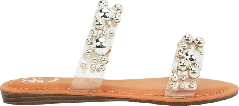 Sandalia Plana Mica Perlas