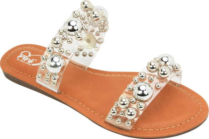 Sandalia Plana Mica Perlas