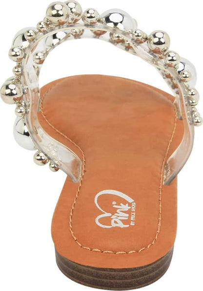 Sandalia Plana Mica Perlas