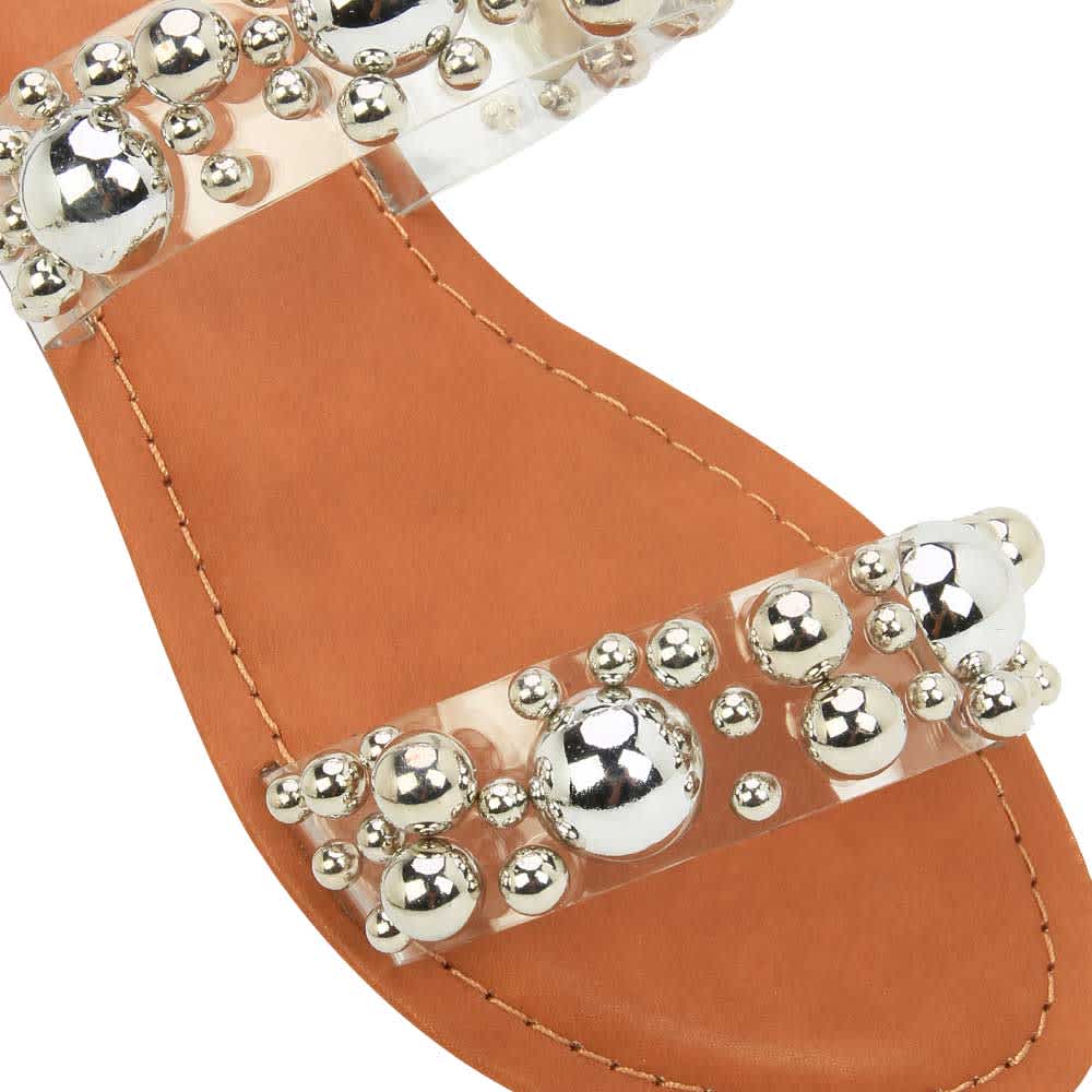 Sandalia Plana Mica Perlas