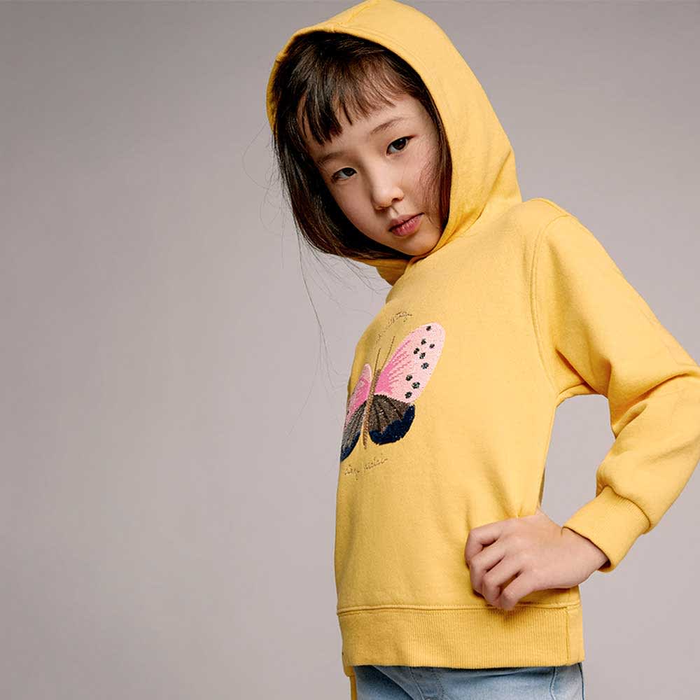 Sudadera fashion mostaza niña