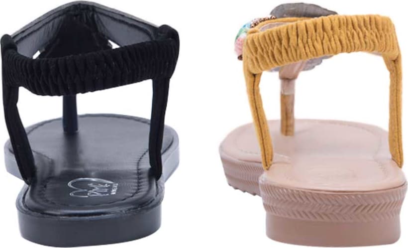 KIT SANDALIA PLANAS CON BRILLOS