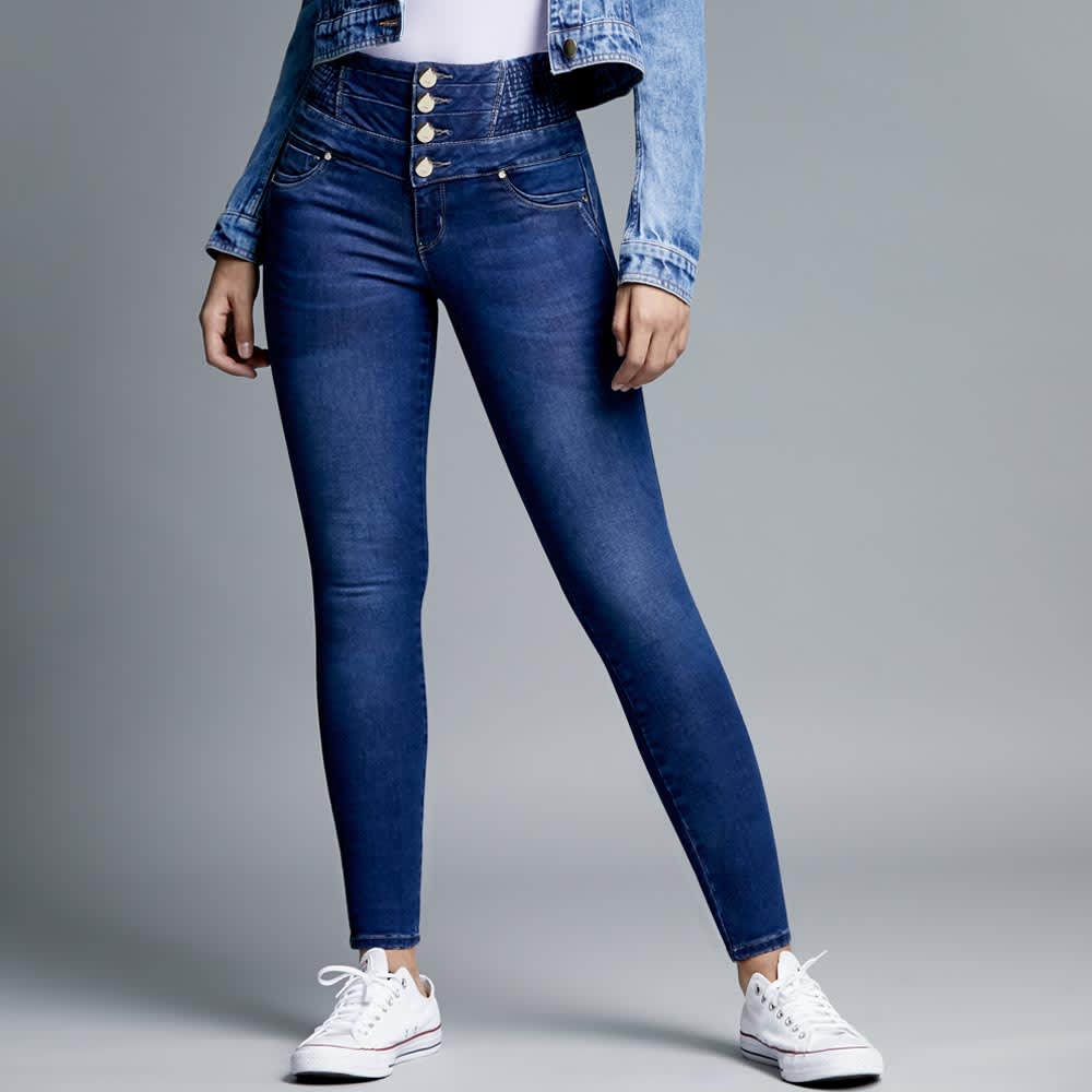 Jeans Super Skinny Cintura Alta