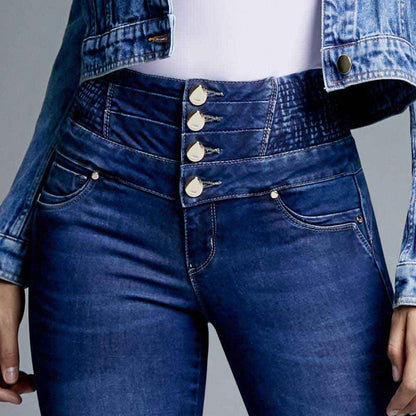 Jeans Super Skinny Cintura Alta