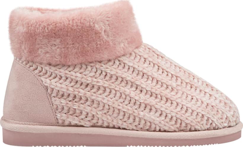 Bota Pantufla Textil Tejido Peluche