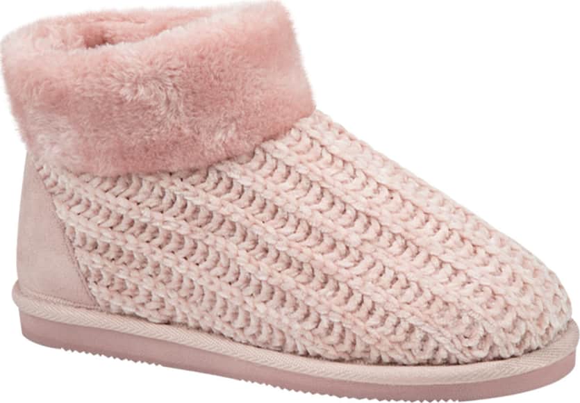 Bota Pantufla Textil Tejido Peluche