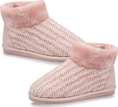Bota Pantufla Textil Tejido Peluche