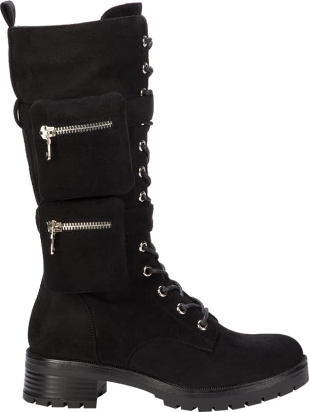 BOTA MILITAR TUBO ALTO CON BOLSILLO