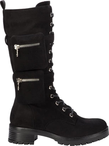 BOTA MILITAR TUBO ALTO CON BOLSILLO