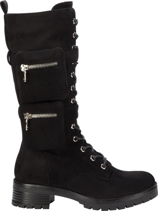 BOTA MILITAR TUBO ALTO CON BOLSILLO