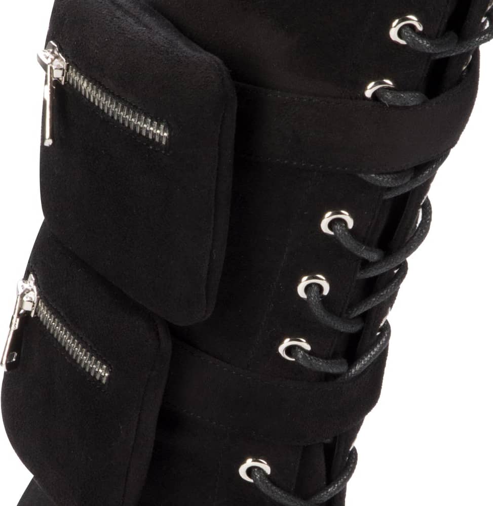 BOTA MILITAR TUBO ALTO CON BOLSILLO