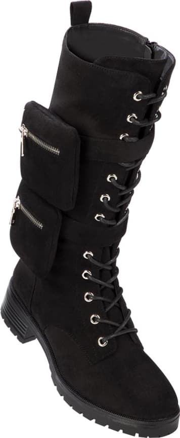 BOTA MILITAR TUBO ALTO CON BOLSILLO