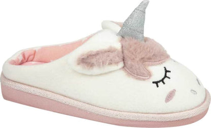 PANTUFLA SUECA PELUCHE UNICORNIO