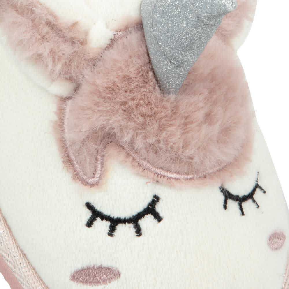 PANTUFLA SUECA PELUCHE UNICORNIO