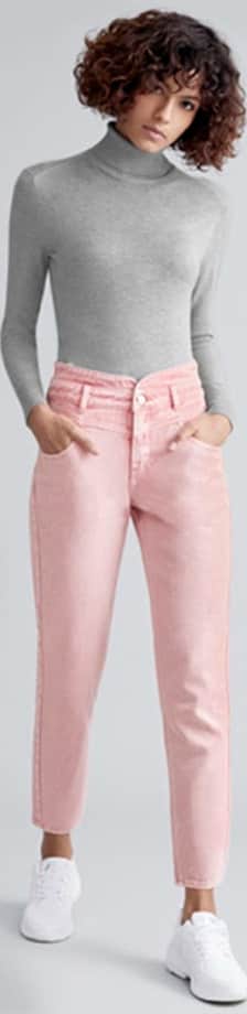 Jeans Baggy Cintura Super Alta