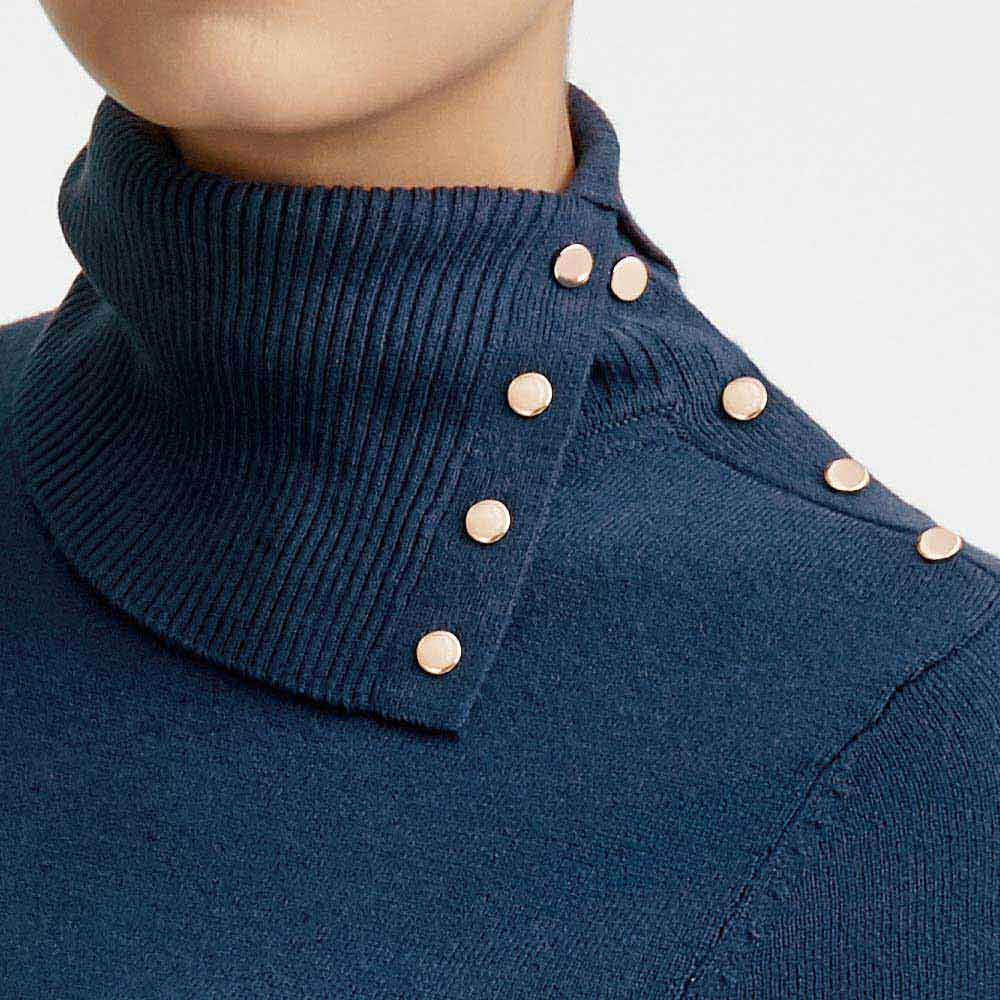Sueter abrigadora dama azul Sao Paulo modelo MD52 – Conceptos