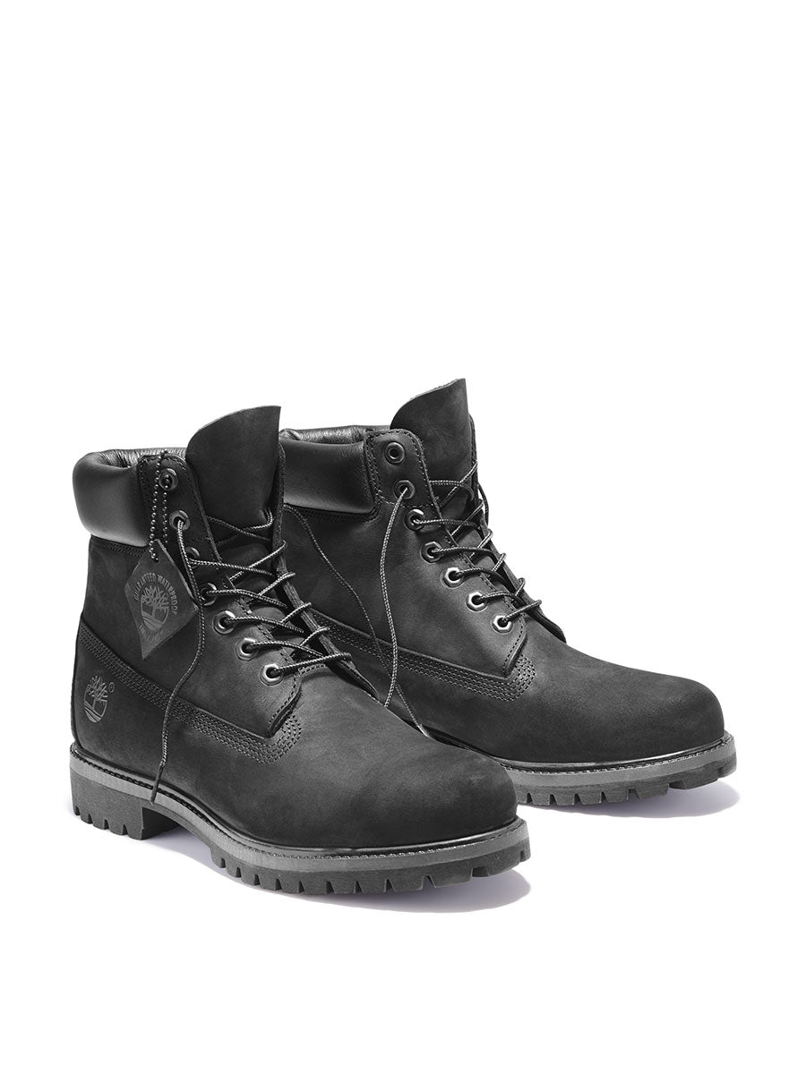 Black Timberland 6'' Hiker Boots for Men Basic Contrast Collar 9001