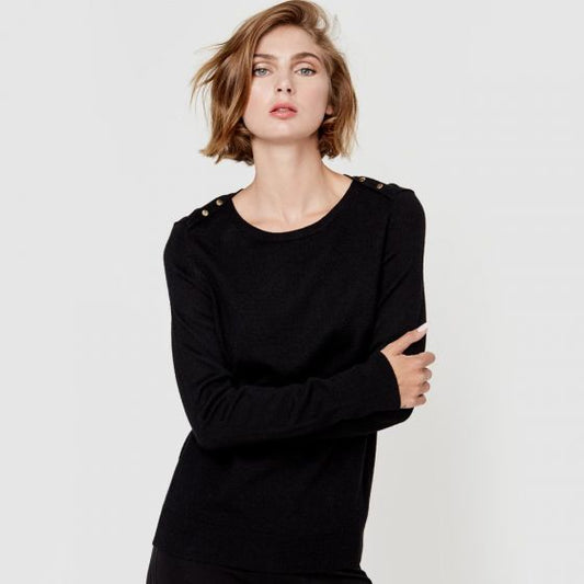 SUETER CASUAL SAO PAULO B60B ~ DAMA Negro